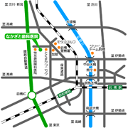 なかざと歯科医院へのアクセスマップ